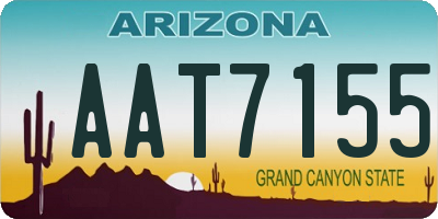 AZ license plate AAT7155