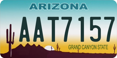 AZ license plate AAT7157
