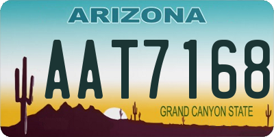 AZ license plate AAT7168