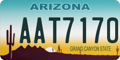 AZ license plate AAT7170