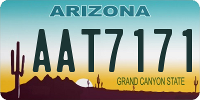 AZ license plate AAT7171