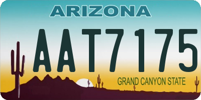 AZ license plate AAT7175