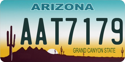 AZ license plate AAT7179
