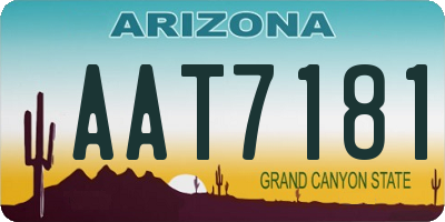 AZ license plate AAT7181