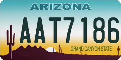 AZ license plate AAT7186