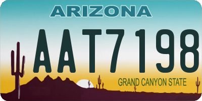 AZ license plate AAT7198