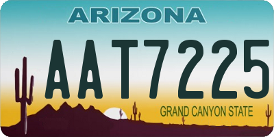 AZ license plate AAT7225