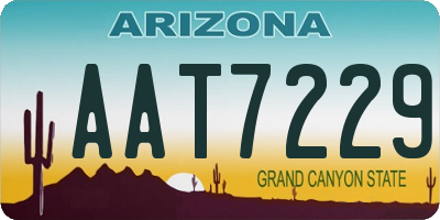 AZ license plate AAT7229