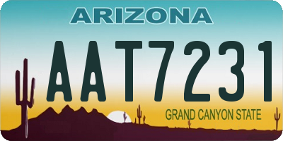 AZ license plate AAT7231