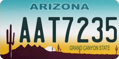 AZ license plate AAT7235