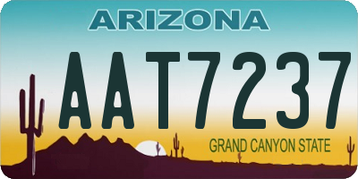 AZ license plate AAT7237