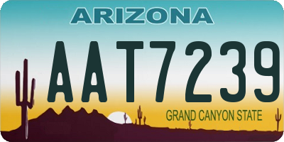 AZ license plate AAT7239
