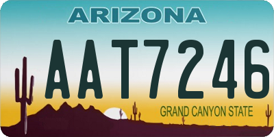 AZ license plate AAT7246