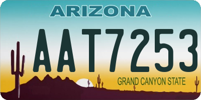 AZ license plate AAT7253