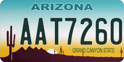 AZ license plate AAT7260