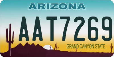 AZ license plate AAT7269