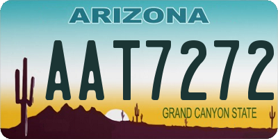 AZ license plate AAT7272