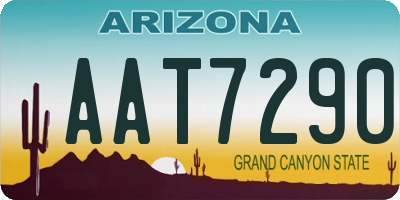 AZ license plate AAT7290