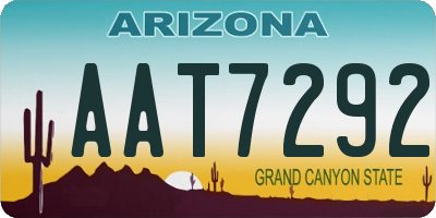AZ license plate AAT7292