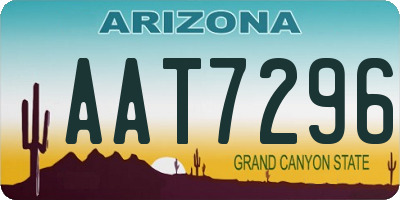 AZ license plate AAT7296