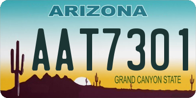 AZ license plate AAT7301