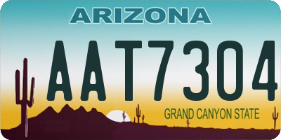 AZ license plate AAT7304