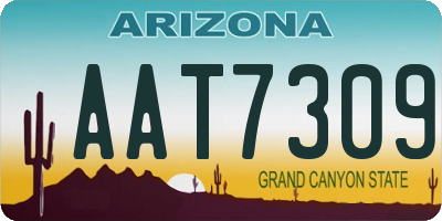 AZ license plate AAT7309