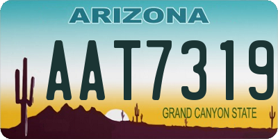 AZ license plate AAT7319
