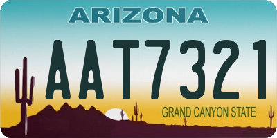 AZ license plate AAT7321