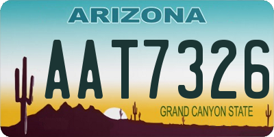 AZ license plate AAT7326
