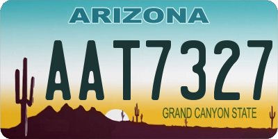 AZ license plate AAT7327
