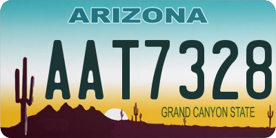 AZ license plate AAT7328