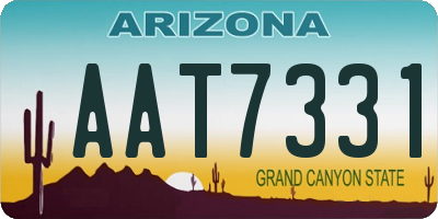 AZ license plate AAT7331