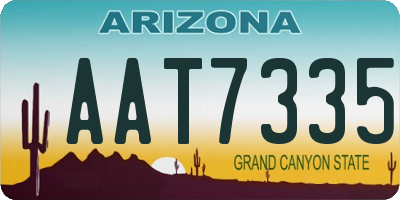AZ license plate AAT7335