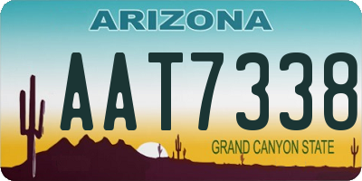 AZ license plate AAT7338
