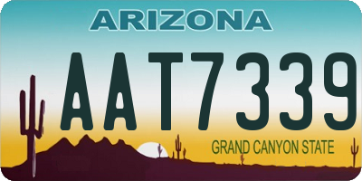 AZ license plate AAT7339