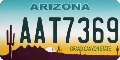 AZ license plate AAT7369