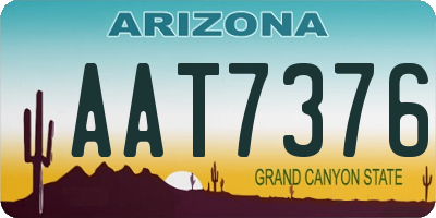 AZ license plate AAT7376