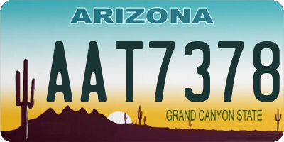 AZ license plate AAT7378