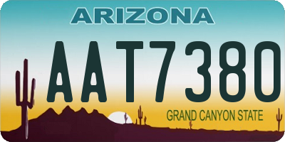 AZ license plate AAT7380