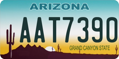 AZ license plate AAT7390