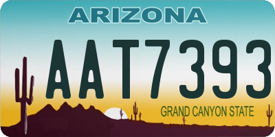 AZ license plate AAT7393
