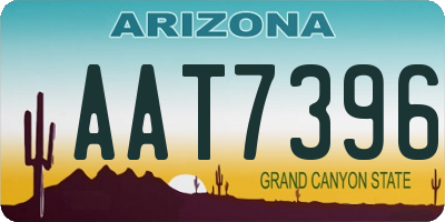 AZ license plate AAT7396