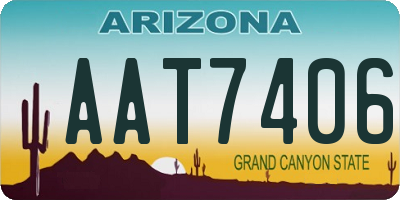 AZ license plate AAT7406