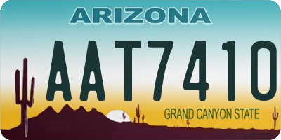 AZ license plate AAT7410