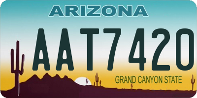 AZ license plate AAT7420