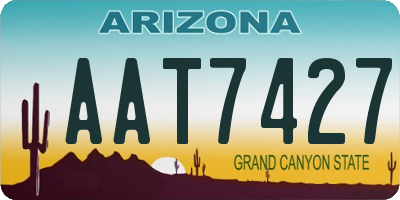 AZ license plate AAT7427