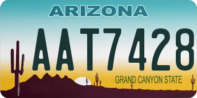 AZ license plate AAT7428
