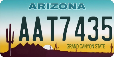 AZ license plate AAT7435