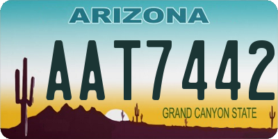 AZ license plate AAT7442